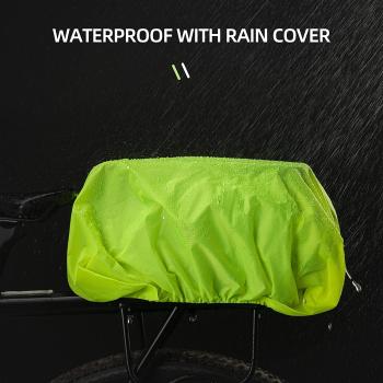 ROCKBROS | Gepäckträgertasche – Wasserdichte 9L Fahrradtasche mit Regenschutz und Schultergurt, in Schwarz